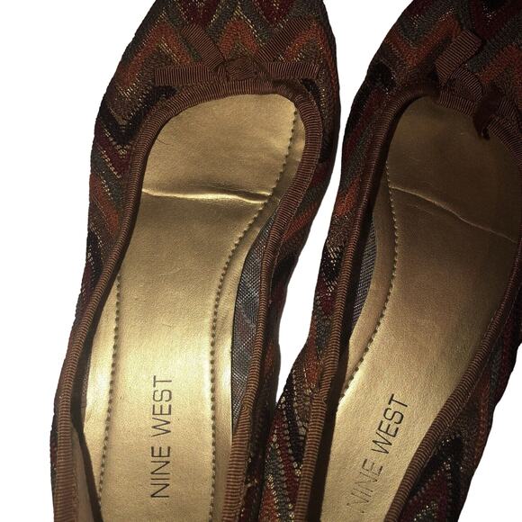 Nine‎ West Women's Offspring Ballet Flats Taupe Orange Size 6.5 M - Picture 8 of 9
